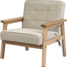 ℋ母嬰 Jolly 兒童單人沙發，舒適安全，造型可愛，適用於兒童房，易於清潔, 單人沙發｜米色