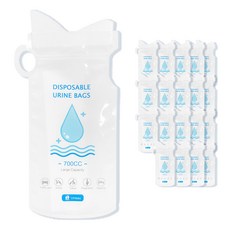 아모란나 휴대용 소변기 소변응고제 일회용 소변봉투 캠핑 차량 비상용, 20개