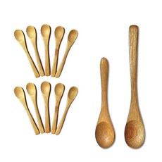 천연 대나무 약스푼 10p 9cm 13cm 티스푼 미니스푼 커피 차 쥬스 용, ( 9cm )
