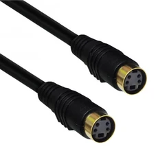 S-비디오 케이블 미니 DIN 4 핀 남성-남성/여성 금도금 커넥터 DVD DSS 수신기 VCR DVR/PVR과 호환 가능, 01 F to F(15cm)