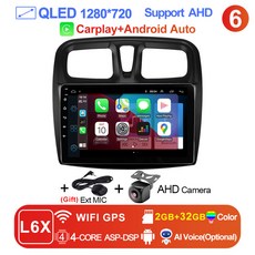 LEHX 자동차 라디오 멀티미디어 비디오 플레이어 Renault Logan 2 Sandero 2 2014 -2019 기호 안드로이드 14 Din Auto Carplay gps dv, [01] L6X(2-32GB)CAM