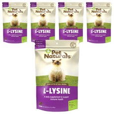Pet Naturals 寶天然 免疫好好貓嚼錠 L-LYSINE, 免疫/抗氧化, 5包, 60顆