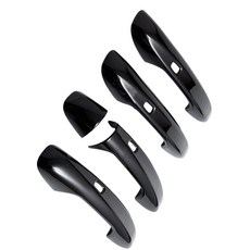 鋼琴黑 4孔摸門感應 帶燈孔 外門拉手把手蓋 塑膠 黏貼式 硬殼 適用 20-25 X247 GLB200 GLB250, 1個