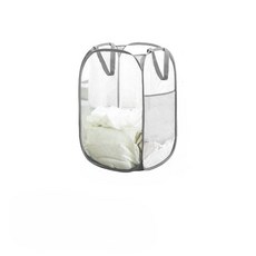 【ORIGIN】多功能可摺疊透氣洗衣籃 細網髒衣籃 玩具收納籃 置物籃, 灰色