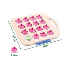 現貨木製桌遊 花朵對對碰配對記憶棋 腦力大作戰 早教益智學習拼圖玩具, 1個, 1. 粉花朵E1J（彩盒）