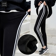 국내생산 옆라인 융털레깅스 FREE~4XL 기모팬츠