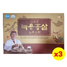 김오곤 녹용홍삼 농축스틱 선물세트, 300ml, 3박스