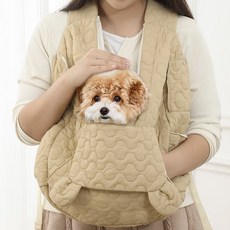텔리 강아지 포대기 이동가방 앞가방 슬링백, 1개, 브라운