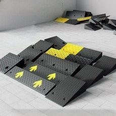 차량 진입 경사판 단차 슬로프 문턱 발판 블랙, 100x50x14