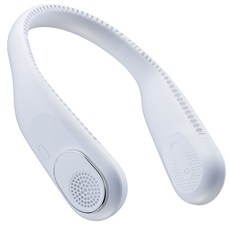 Hyades 휴대용 저소음 무선 넥밴드 선풍기 4000mAh-S6, 화이트