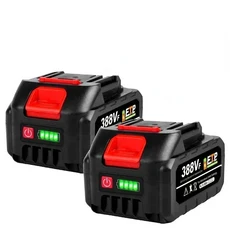388VF 18V 15000mAh 대용량 충전식 리튬 이온 배터리 Makita 전동 공구 용 무선 드릴 브러시리스 렌치, [04] 2 battery