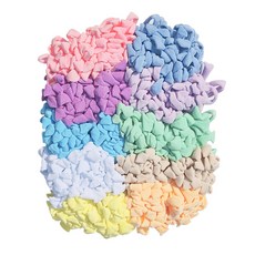 대용량 먼지제거 양말목 공예재료 혼합색상 루루이즈, 파스텔 솜사탕, 600개