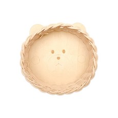 리얼라탄 바구니만들기 동물 등나무공예 수업키트 특강 만들기키트 재료 꾸미기, 곰돌이