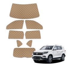 루젠 G4렉스턴 차박커튼 캠핑 암막 햇빛가리개, 1세트, 베이지