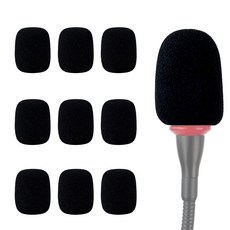 라이프웍스 구즈넥 헤드셋 핀 마이크 커버 스펀지 윈드 스크린, 10개, 8mm