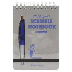ANTERIQUE Scribble 筆記本 附原子筆 ME7R, 1個, 藍色