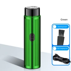 남성용 미니 전기 면도기 충전식 제모기 여성용 자동차 면도 도구, Green