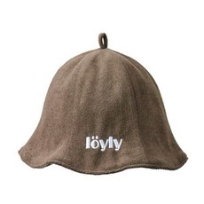 loyly 로일리 사우나 해트 남자 여자 타올원단 2중구조 세탁 가능한 사우나 상품 사우나 모자 귀엽다 멋쟁이 로우류 (다크 브라운)