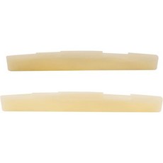 뮤직릴리 프로 73.15mm 범용 보상 6현 어쿠스틱 기타 본 새들 아이보리 2개 세트, Unbleached