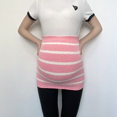 허리 보호대 복대 헬스 쿠션 임신 중 두껍고 부드러운 모유 수유 벨트, 분홍 줄무늬(얇은형), L 65-100kg/임신용