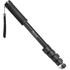 모든 디지털 카메라 DSLR 미러리스 콤팩트 카메라를 위한 통합 안전 스트랩과 4섹션 연장 폴이 있는 62인치 모노포드, 1개