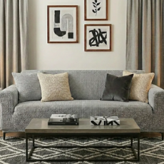 서플라이랩 사계절 고탄력 도톰 와플 쇼파커버 풀커버타입, 1개, 그레이