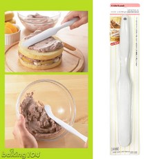 日本CAKELAND 耐熱矽膠抹刀 一體成形 不沾鍋專用 料理刮刀, 1個, 白色