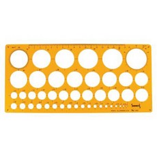 산키스 템플레이트 원 정규 No.150 1-36mm, 노랑, 1개