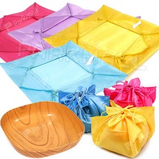 PP떡바구니 떡보자기 세트 (송편포장 떡채반 선물 바구니 계란 부활절 답례품 송편포장, 블루보자기+떡바구니, 1개