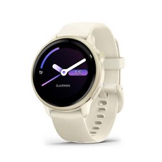가민 비보액티브 vivoactive 6 GPS 스마트워치, GPS + 블루투스, 42.2mm, Lunar Gold