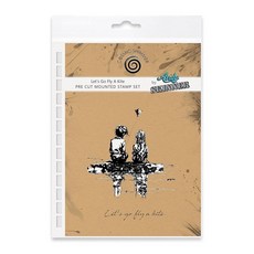 Cosmic Shimmer Let's Go Fly a Kite 프리컷 장착 고무 스탬프 세트 Andy Skinner & Katy Sue. 이미지 10.2 x 10.2cm(4 x