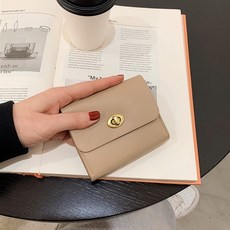 復古質感軟皮小卡夾/旋轉扣小短夾/零錢包/卡片夾/小手拿皮夾