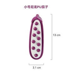 耐咬茄子寵物玩具 - 肉香味 潔齒磨牙 適合中大型犬, 1個, 小號茄子