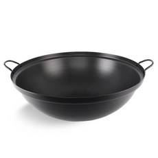 국산 경질 닭 튀김 냄비 60cm / 튀김 볶음 궁중 웍 팬 솥 대형, 1개, 블랙