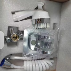 延伸器 衛生間延伸器花灑洗臉漱口洗頭增壓外接水龍頭小噴頭手持套裝, 1個, 無漱口噴頭 面盆龍頭用  白色款