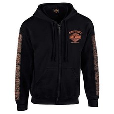 할리데이비슨 Harley-Davidson 남성용 이글 피스톤 긴소매 풀 지퍼 후드 블랙 30299950 블랙. 332932, 5X-Large