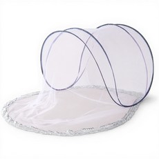 佳一 雙骨超大豪華頭部蚊帳 單人床適用 可攜帶式半身面部折疊蚊帳 防蚊罩, 雙骨型-灰+花邊(適用單人床寬)