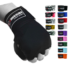 링사이드코리아 마이스터 복싱핸드랩 반신축 멕시코 스타일 권투 스트랩 주니어 이너 붕대 1쌍, 검정, 3.5m