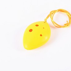 塑膠陶笛 迷你陶笛 C調 6孔 贈陶笛教材 高音陶笛 傳統樂器 國樂器 奧福樂器, 黃色, 1個