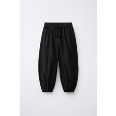 국내배송 자라 ZARA 레이스 자수 봄바초 팬츠 - 블랙 983320