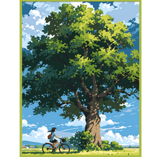 온메이드 DIY 명화그리기 그림그리기 세트 MD-220, 1개, 47 소녀와 나무