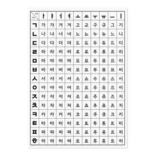 자음모음 벽보 유아 한글 포스터 hangeul 42x60cm