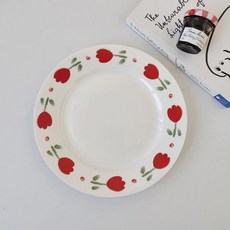 타원형 빈티지접시 카페 디저트플레이트, 1개