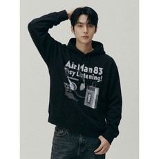 비바스튜디오 에어맨 후드티셔츠 - BLACK