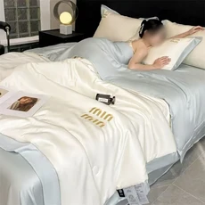 쿠쿠스토어 새로운 멋진 실크 여름 퀼트 얼음 코어 기계 빨 수있는 에어컨 소프트 쿨 도착, 03 200x230cm, 03 White