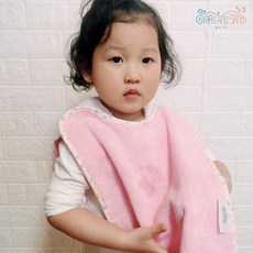 유아 어린이집 아기 세안 수건 타올 턱받이 워시빕, 민트, 1개