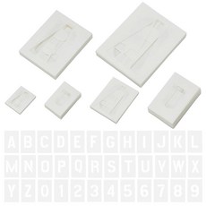WEBEEDY 216피스 글자 및 숫자 스텐실 6가지 사이즈 알파벳 A-Z 0-9 스프레이 페인트 재사용 가능한 플라스틱 템플릿 목재 원단 공예 크리스마스 장식 1/2/3/