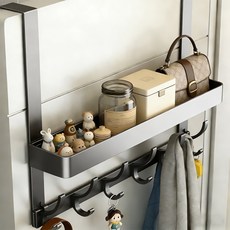 BangPang 무타공 문걸이 행거 가방걸이 도어행거 벽걸이 도어훅 40cm, 다크그레이 40×40.5cm, 1개