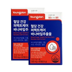 영진약품 혈당건강 퍼펙트케어 바나바잎 추출물, 2개, 60정