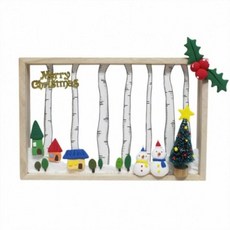 [1+1] 실속 고급 어린이 DIY 놀이 교구 겨울나무 숲 투명 액자 꾸미기 만들기 어린이집 복지관 행사